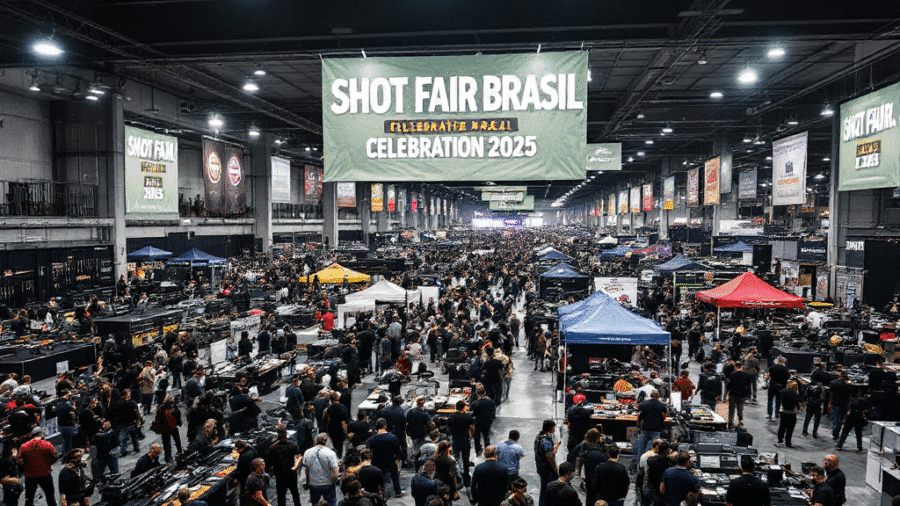 Pavilhão lotado da Shot Fair Brasil Celebration 2025.