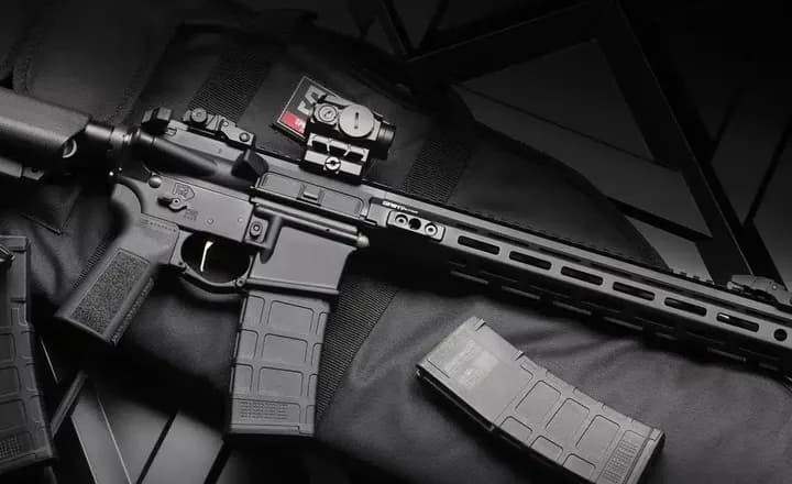 O kit SAINT Gear Pac inclui uma mira holográfica Viridian Venta com ponto verde e um elevador, além de quatro carregadores Magpul PMAG Gen M3 de 30 tiros — tudo isso em um estojo de alta qualidade para levar tudo ao estande de tiro.