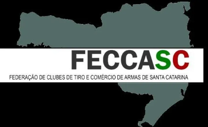 Logotipo da Federação de Clubes de Tiro e Comércio de Armas de Santa Catarina.