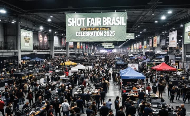 Pavilhão lotado da Shot Fair Brasil Celebration 2025.