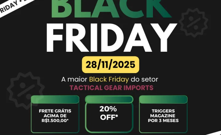 Arte promocional da Black Friday 2025 da Tactical Gear Imports.