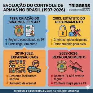 A Evolução do Controle de Armas no Brasil: De 1997 aos Desafios de 2026