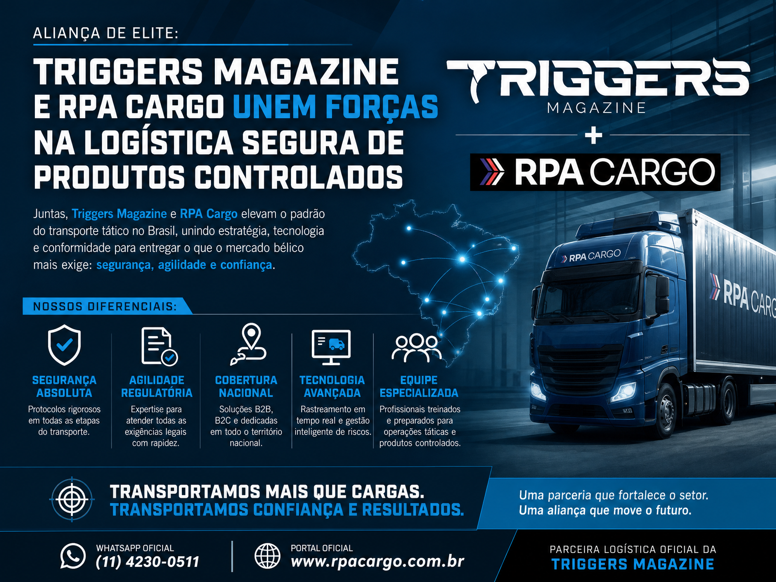 Aliança de elite: Triggers Magazine e RPA Cargo unem forças na logística segura de produtos controlados